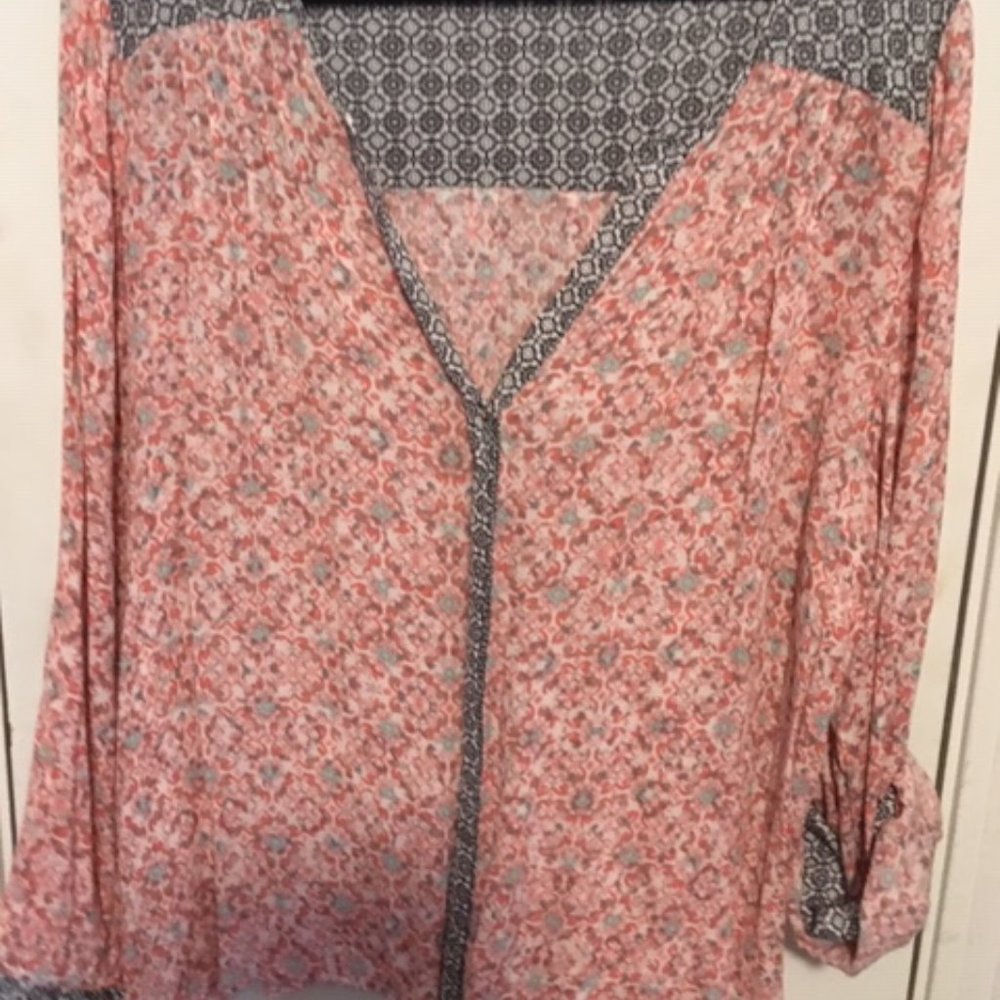 tie front rayon blouse